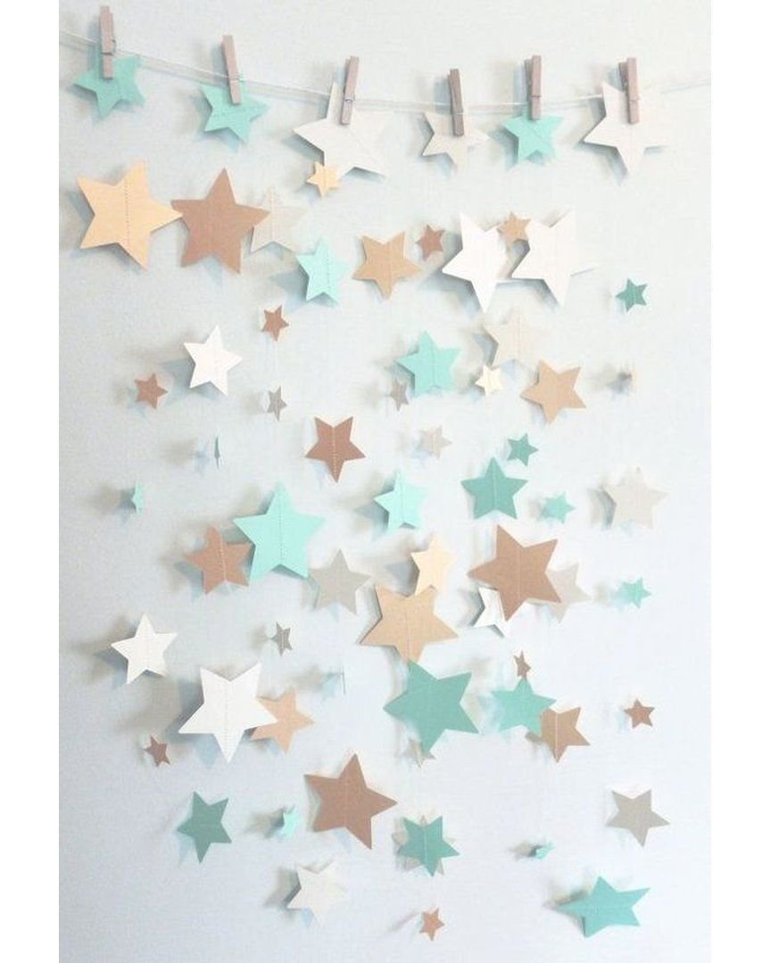 Гирлянда из бумажных звездочек