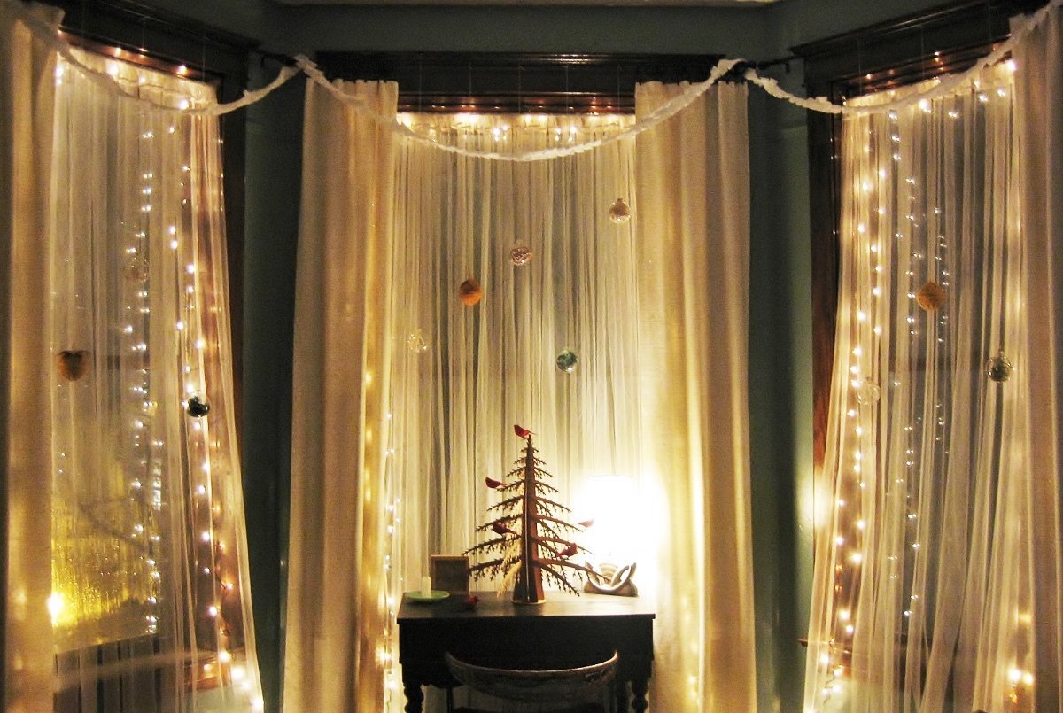 Новогодние шторы на окна