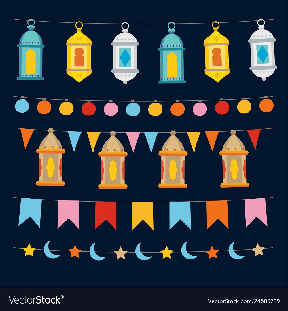 Гирлянда Рамадан вектор