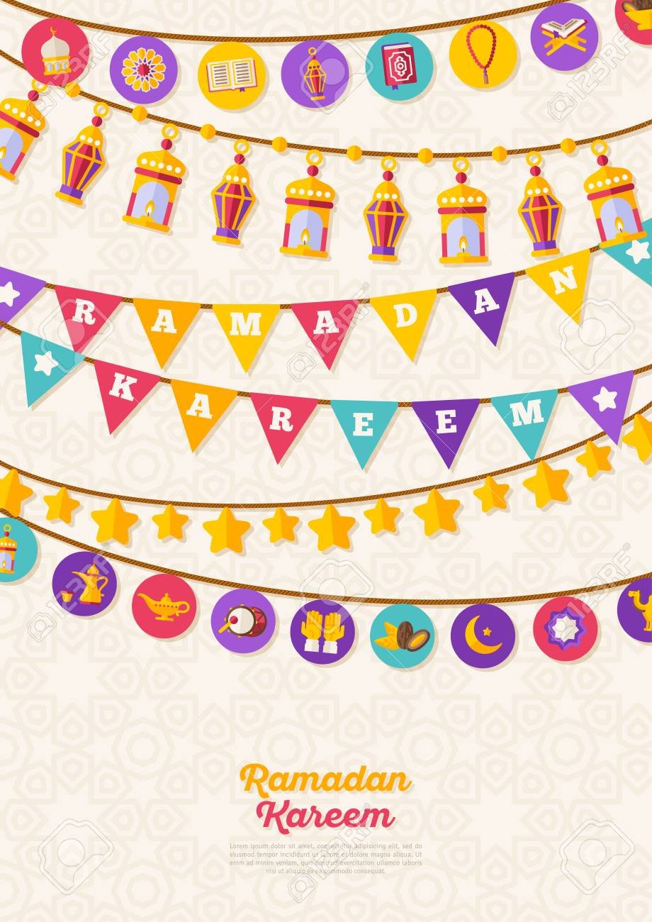Гирлянда Рамадан вектор