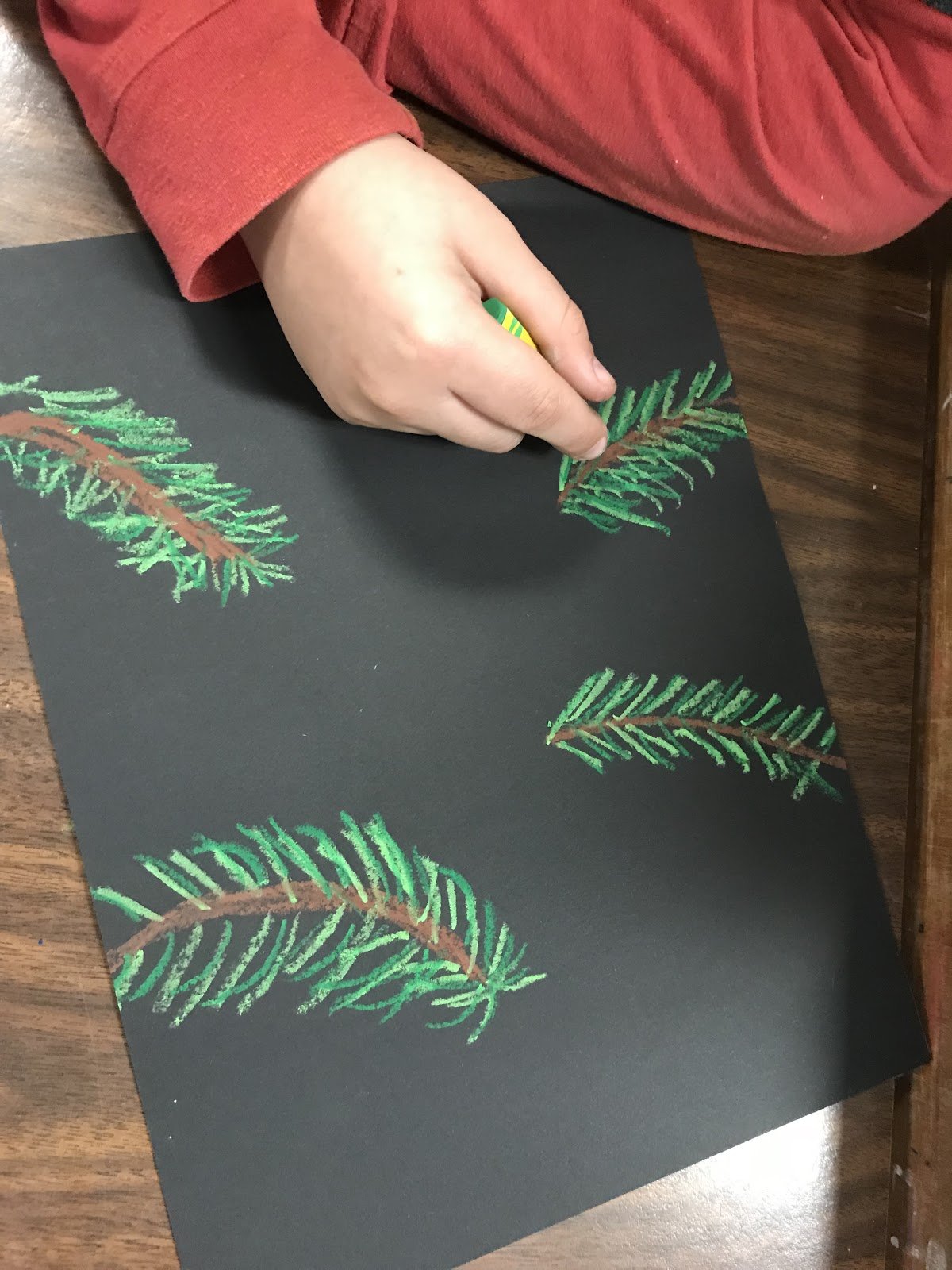 Еловая ветка аппликация