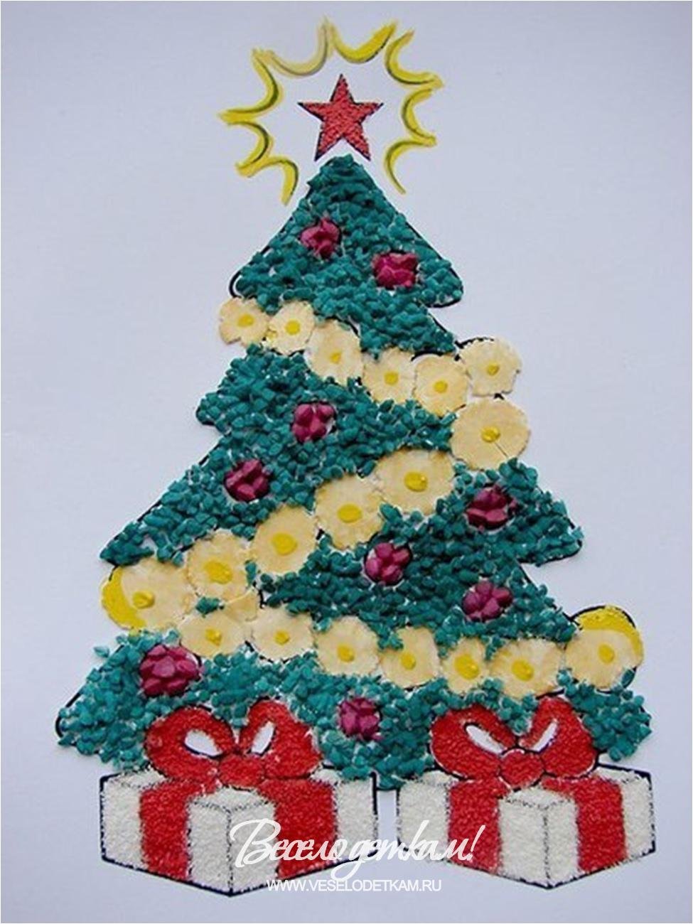 Новогодняя елка из круп