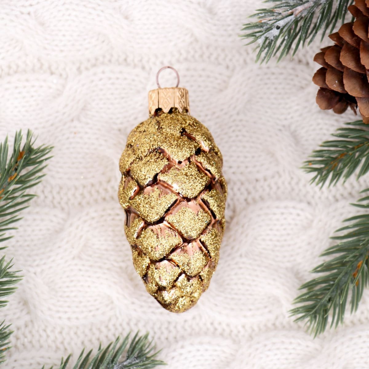 Елочная игрушка Lefard шишка 100-594