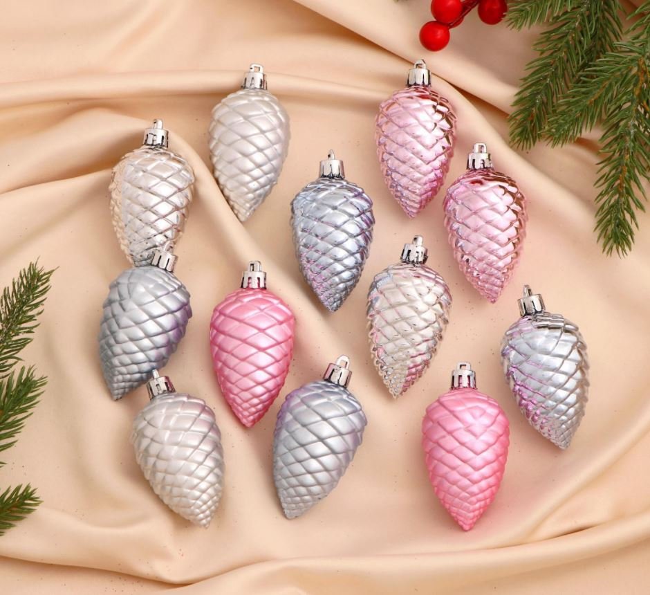 Елочное украшение "шишки", 7x2xh45см