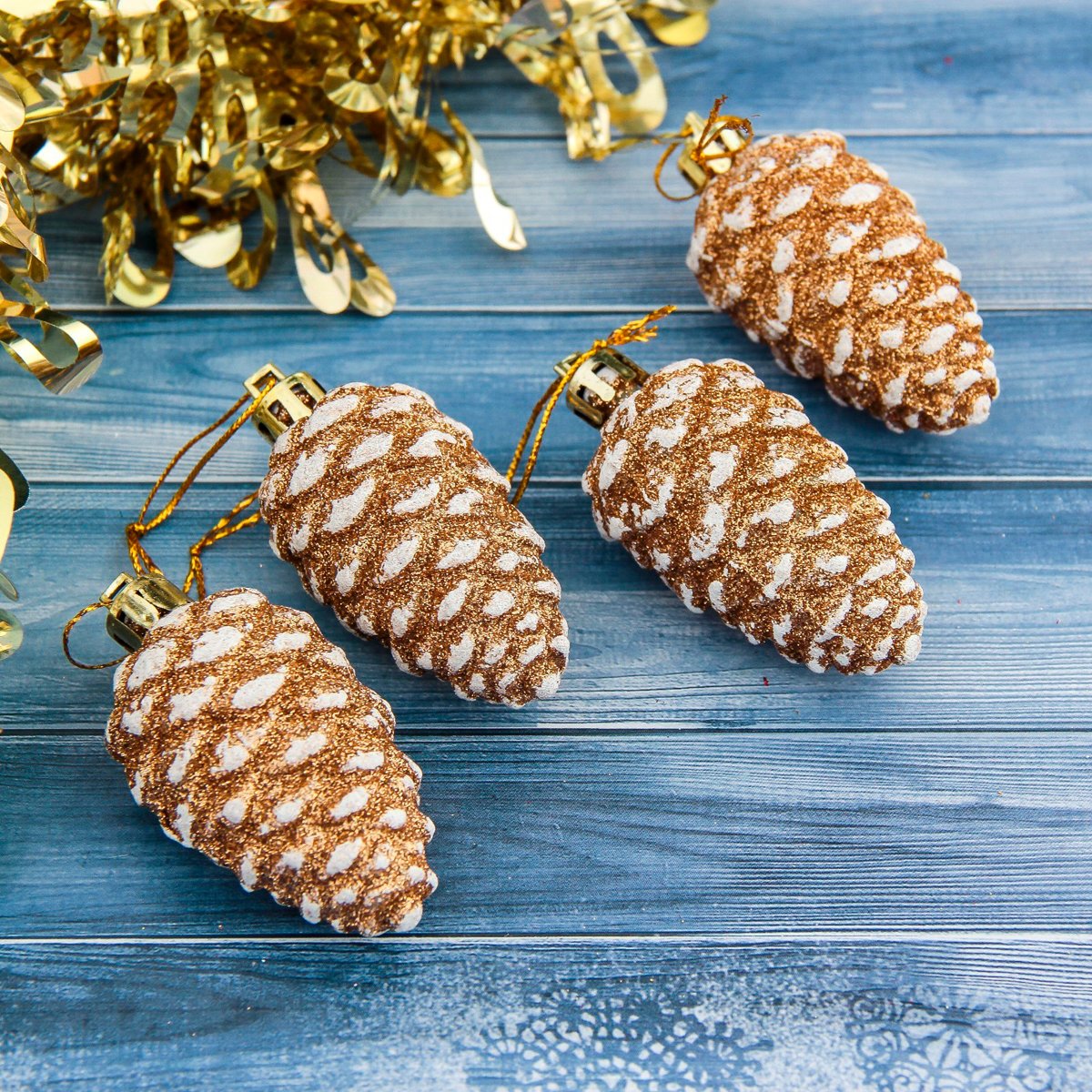 Елочное украшение "шишки", 7x2xh45см