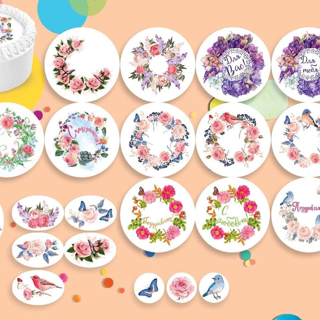 Сахарная печать для капкейков