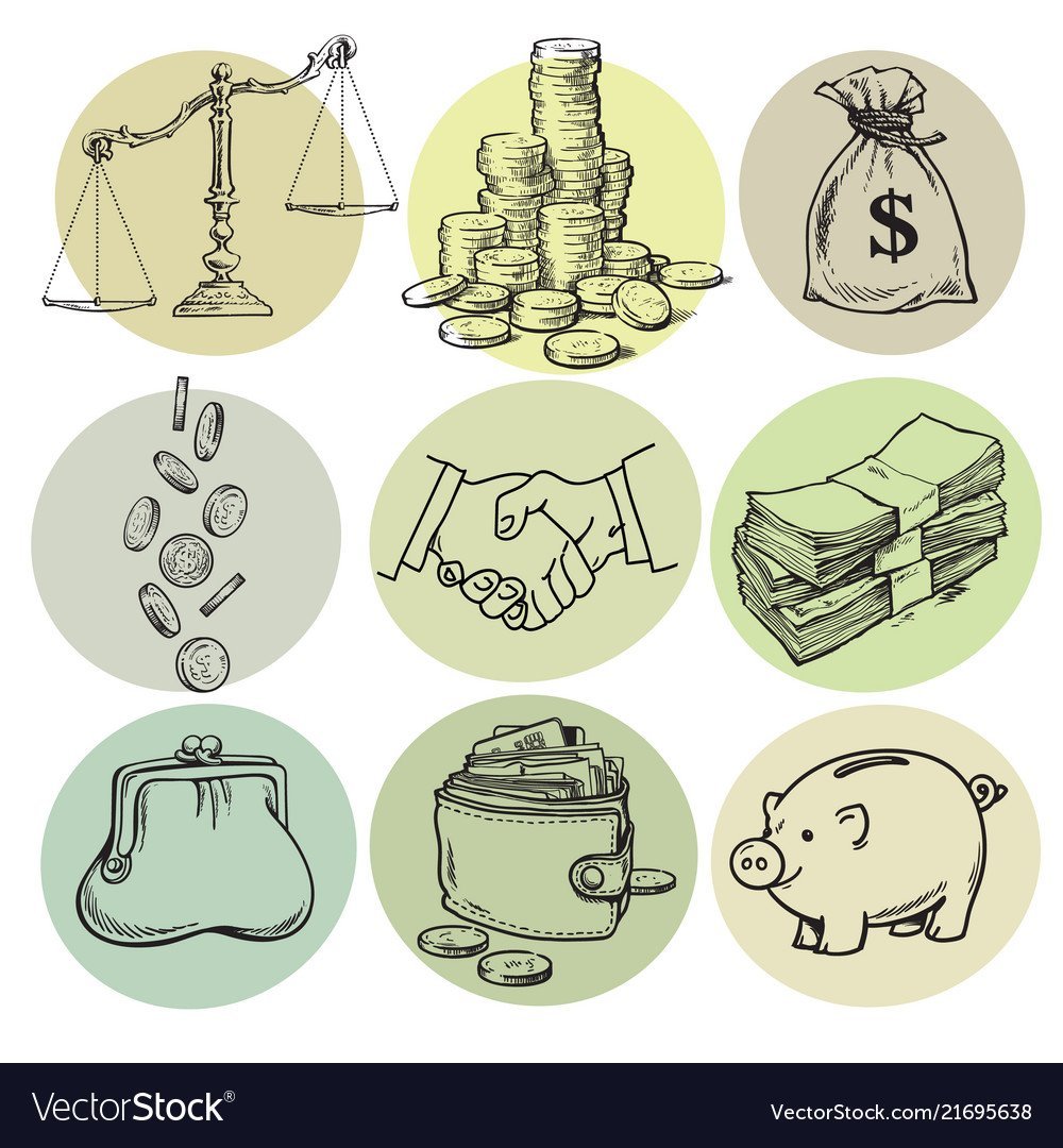 Деньги схематично