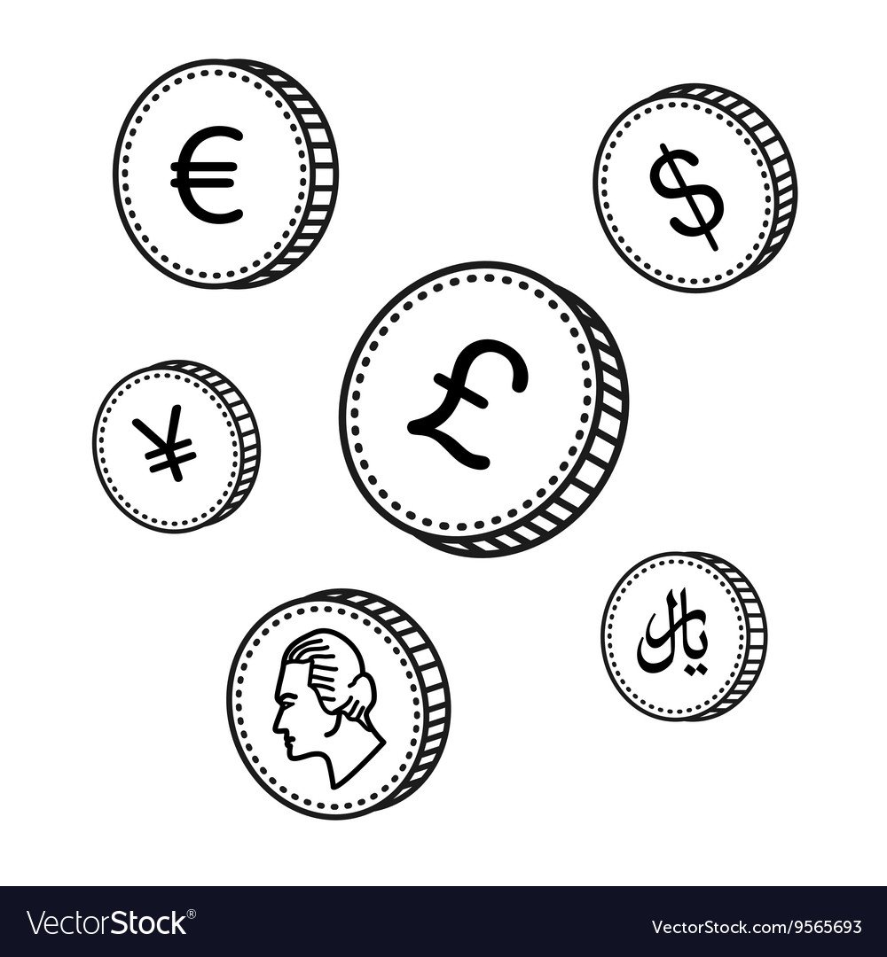 Монеты черно белые