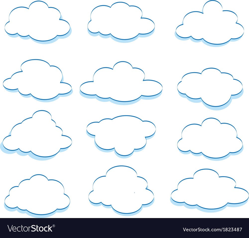 Облака шаблоны для вырезания