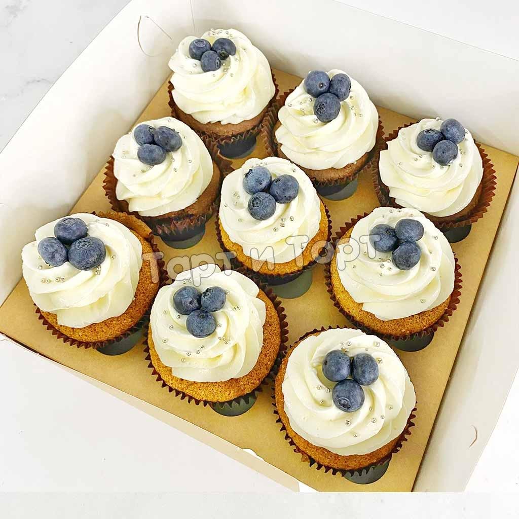 Капкейки с голубикой