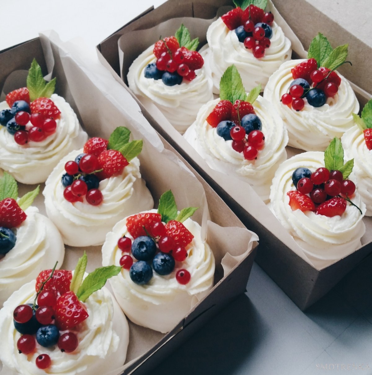 Черничный капкейк