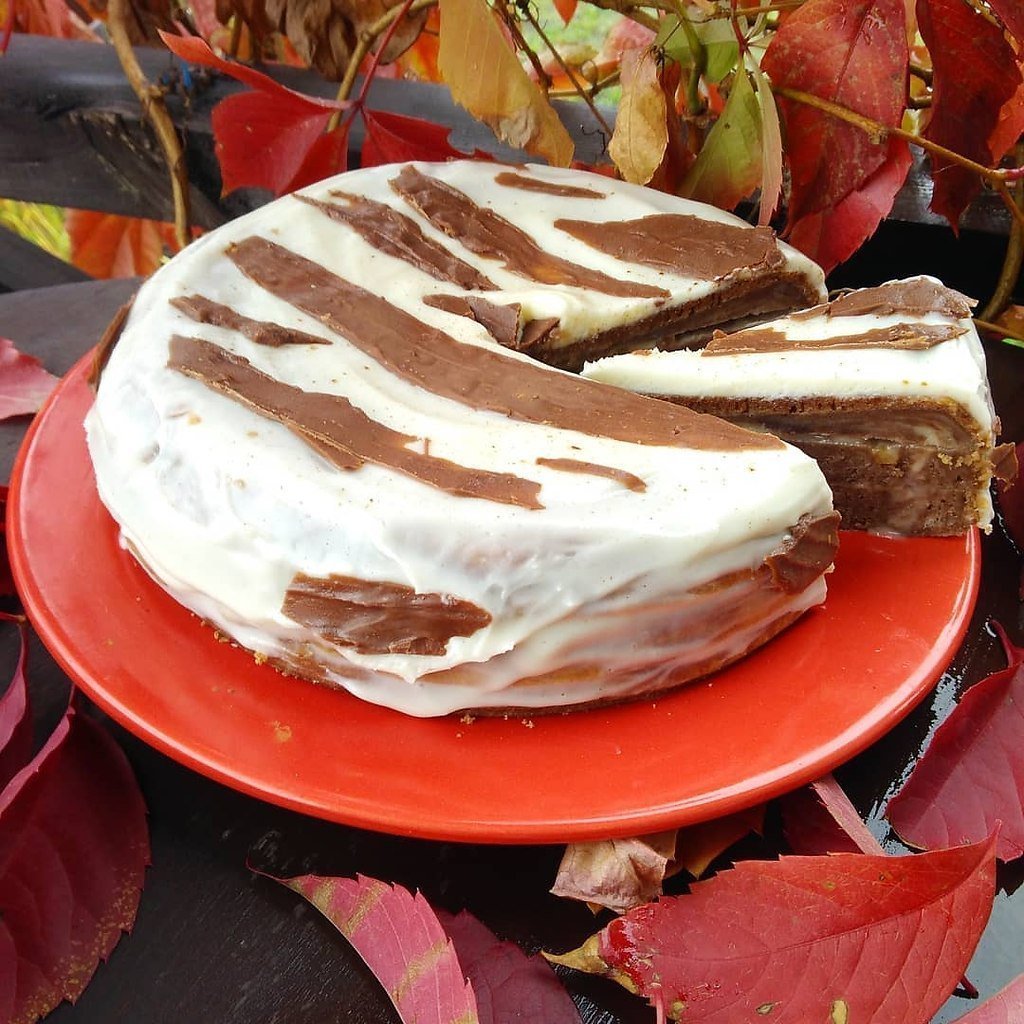 Торт сыроедческий Зебра