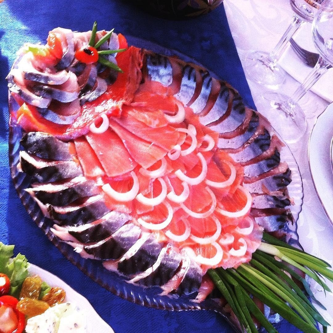 Красивые мясные и рыбные нарезки