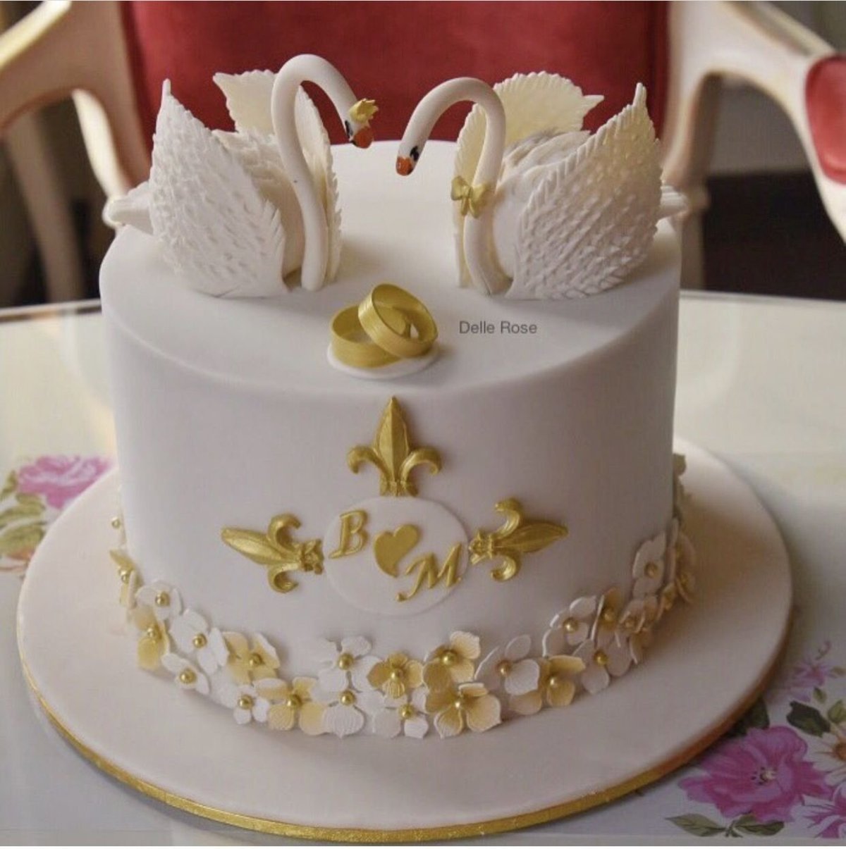 Торт на золотую свадьбу