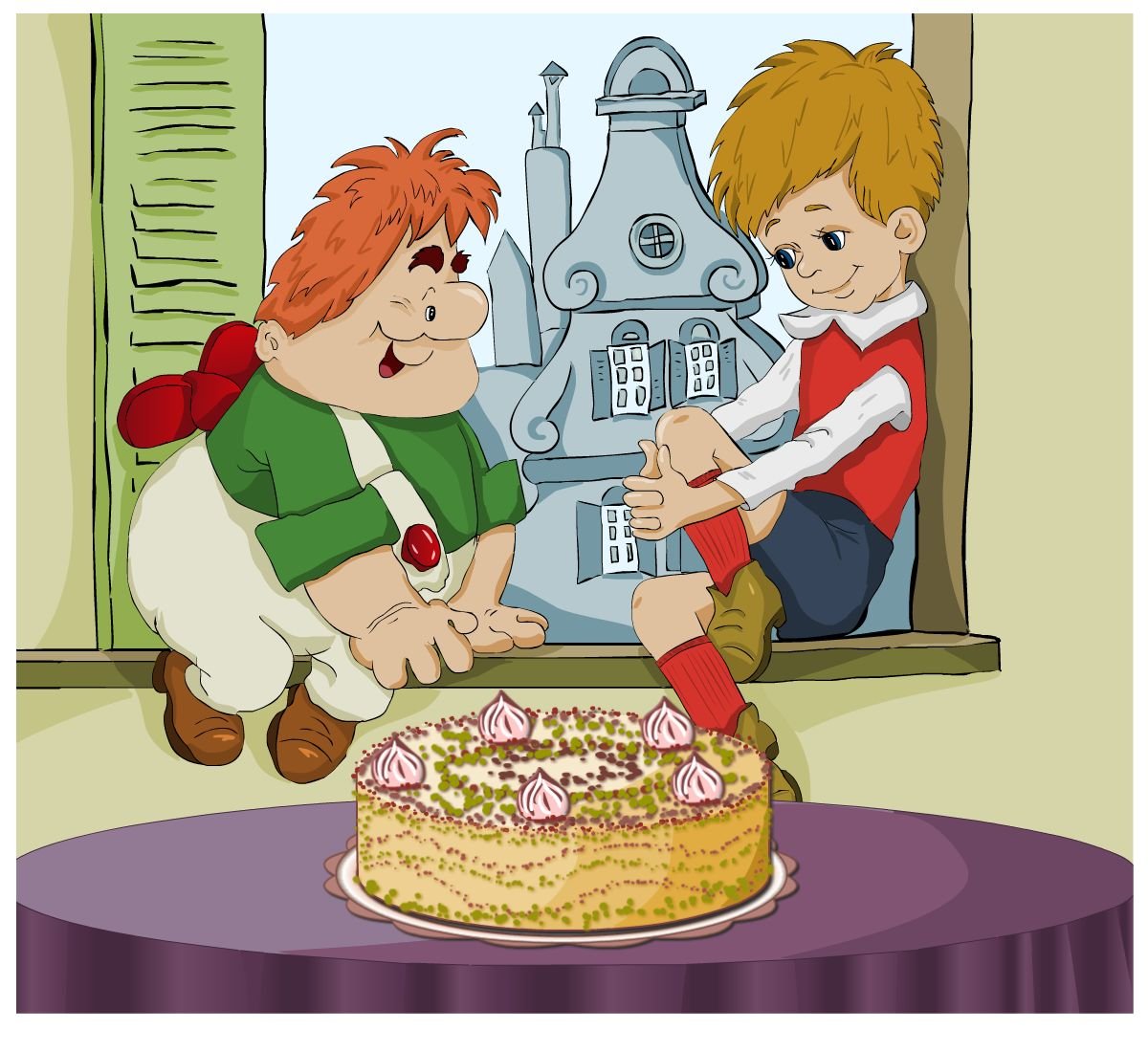 Карлсон печать на торт