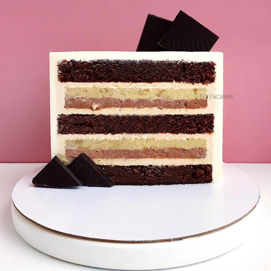 Шоколадные тортики в разрезе