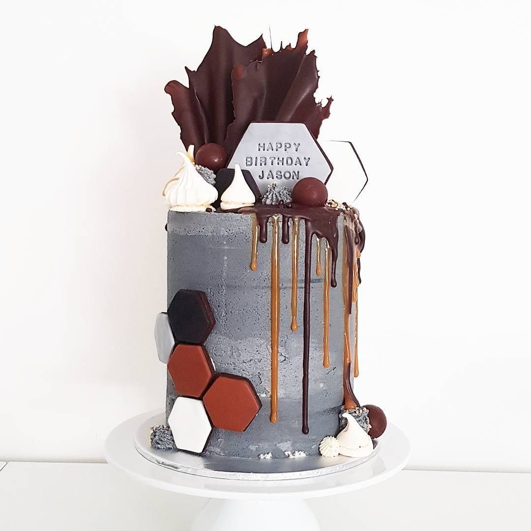 Мужской стильный торт Минимализм
