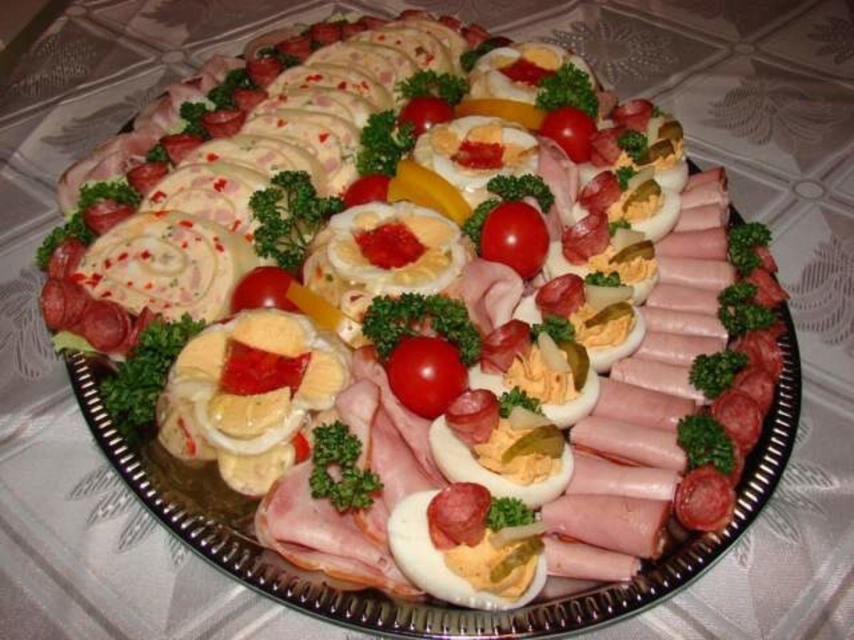 Канапе ветчина сыр чери