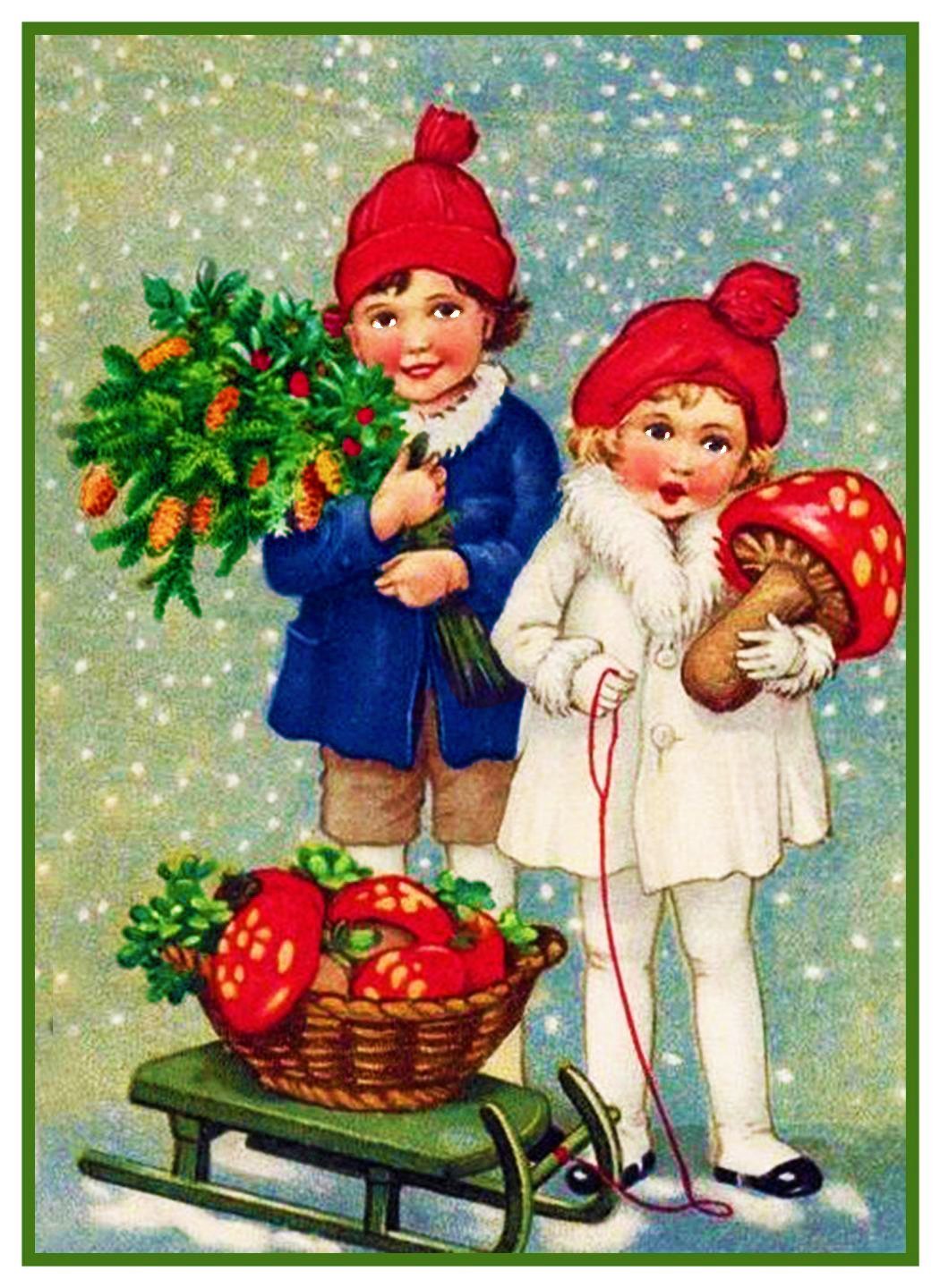 Винтажные открытки с новым годом