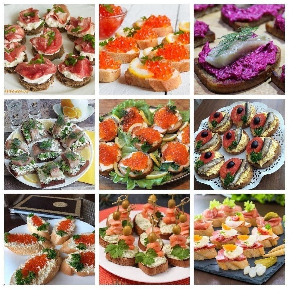 Бутерброды на новогодний стол