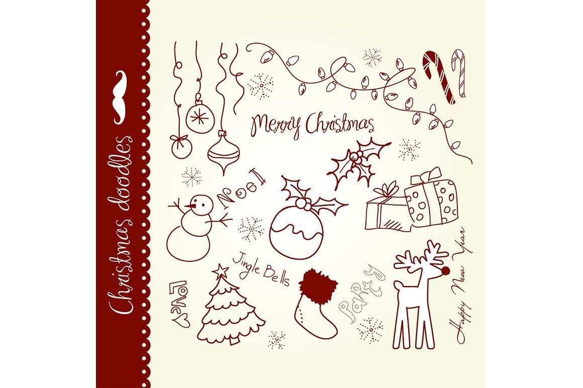 Рождественские узоры для скетчбука