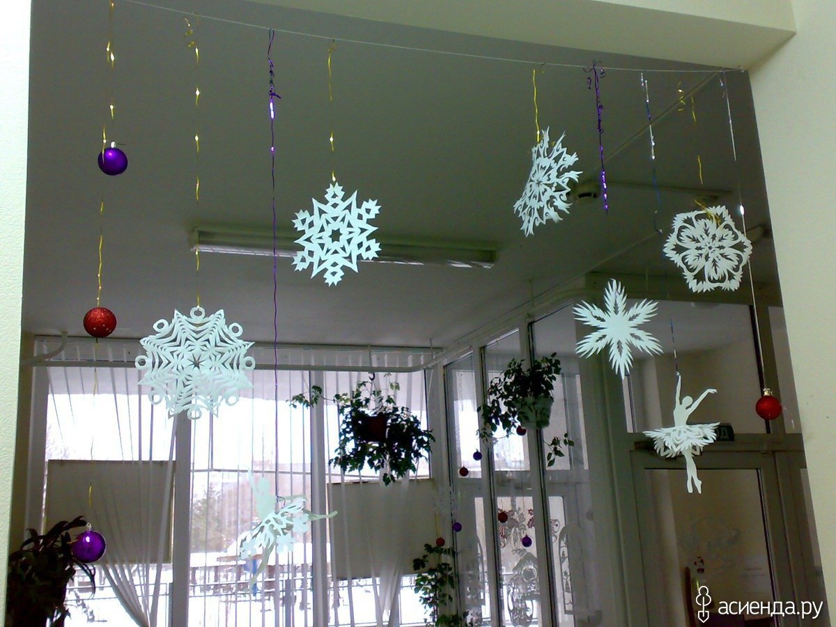 Украшение двери на новый год