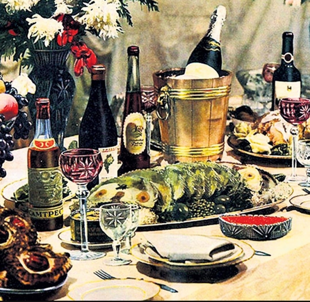 Советский новогодний стол