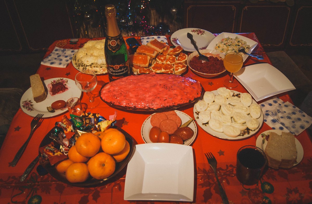 Новогодний стол в СССР