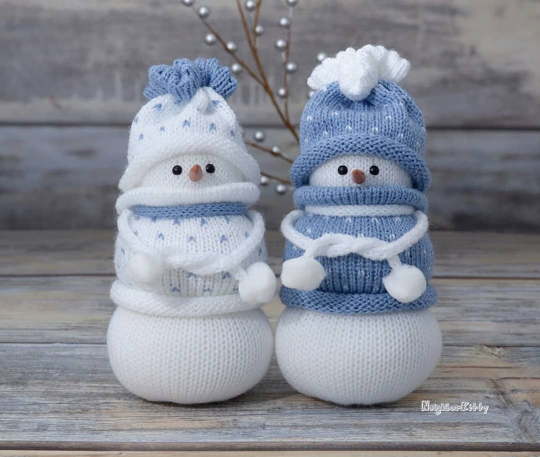 Снеговик из цветочных горшков