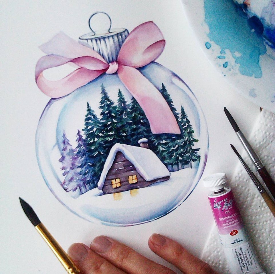 Рисунок маме на новый год