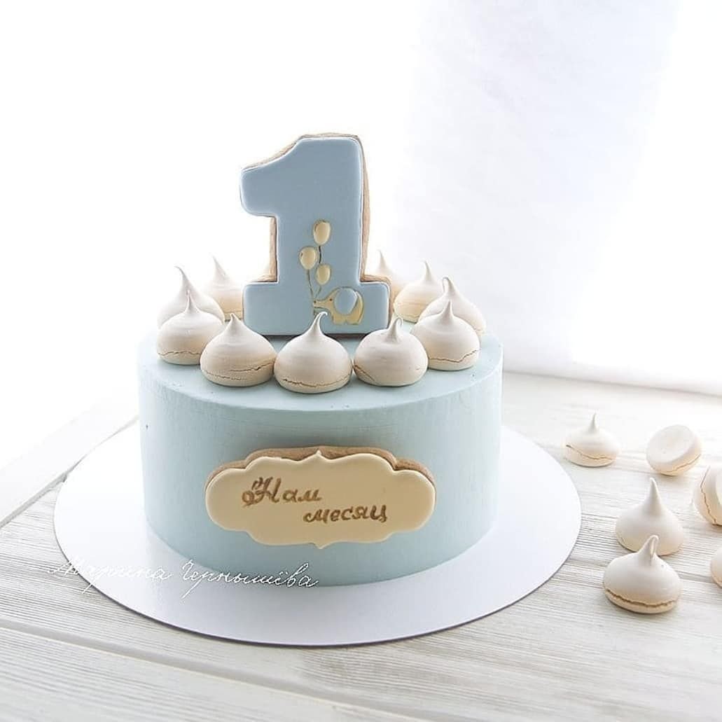 Стильный торт на годик мальчику