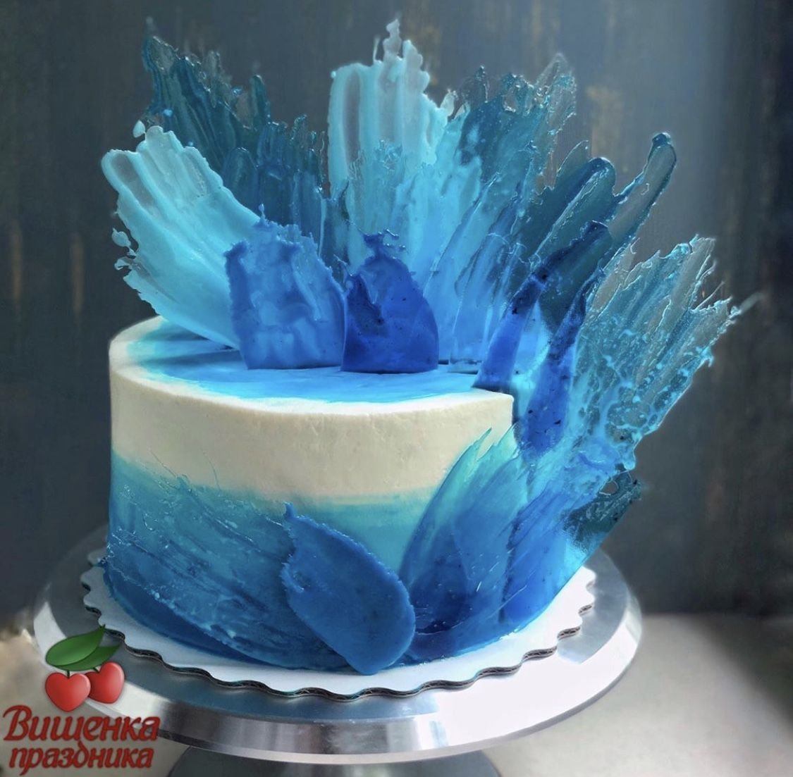 Декор торта мазки