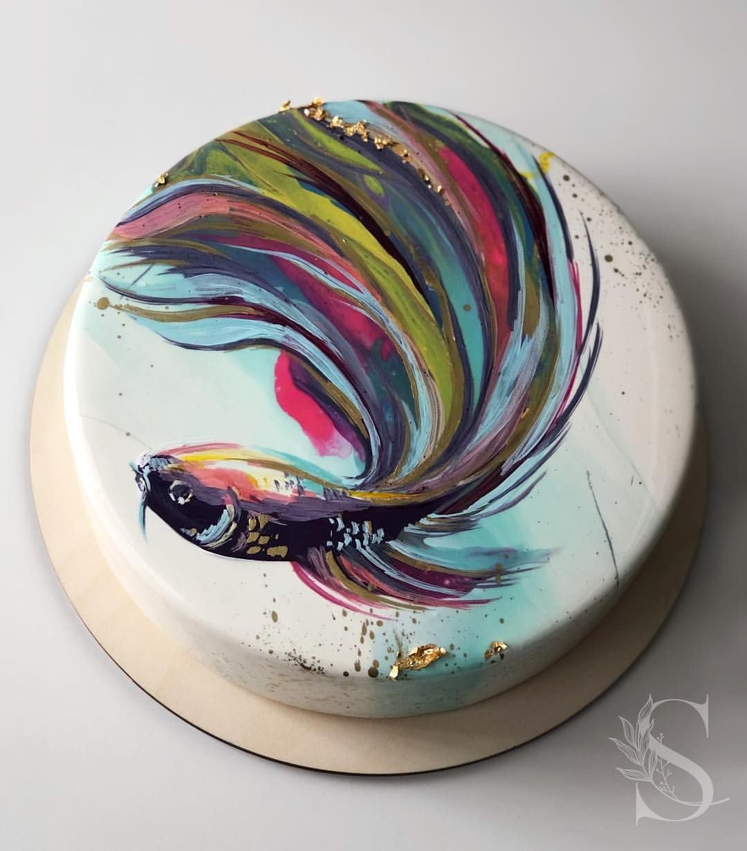 Торт для девочки с мазками