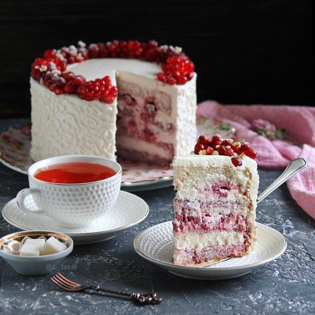 Ягодный торт разрез