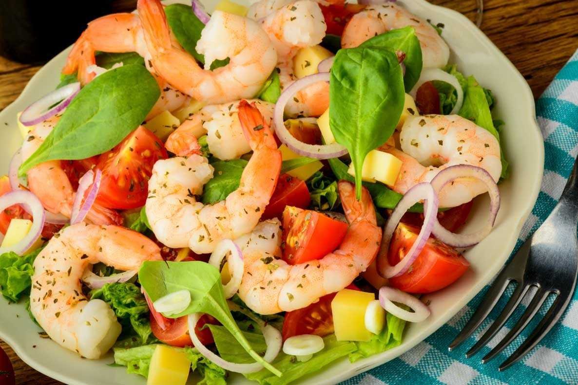 Салаты с креветками на праздничный стол простые