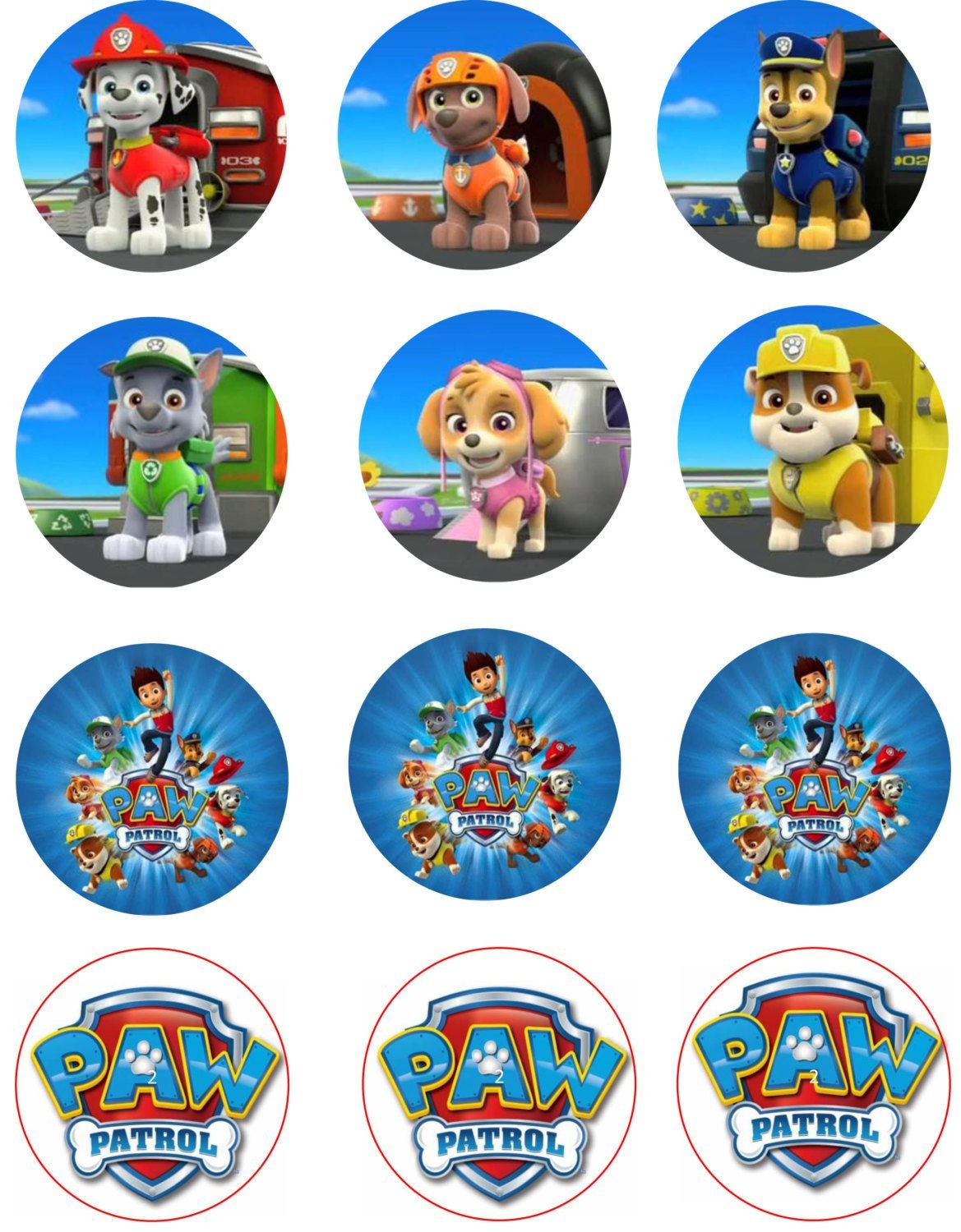 Щенячий патруль для капкейков