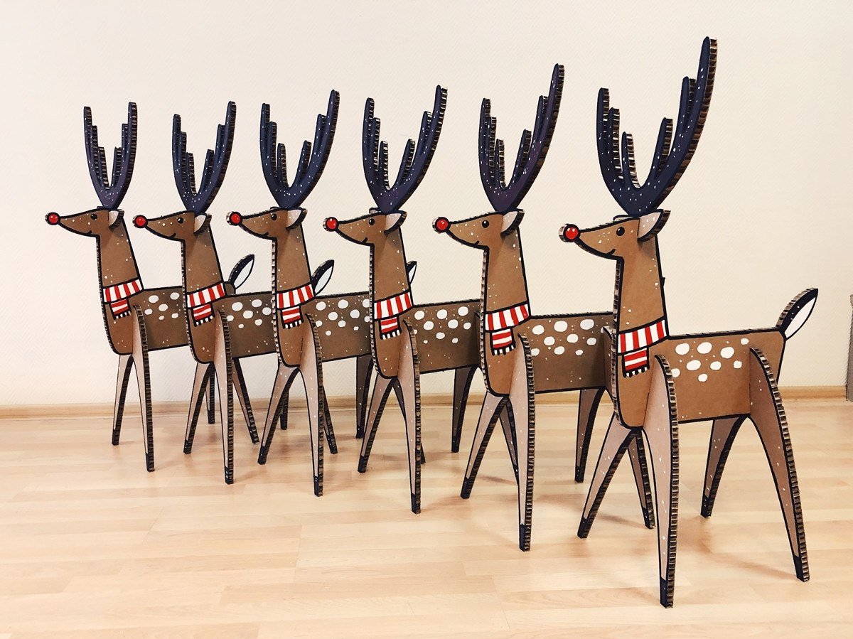 Олень из ваты