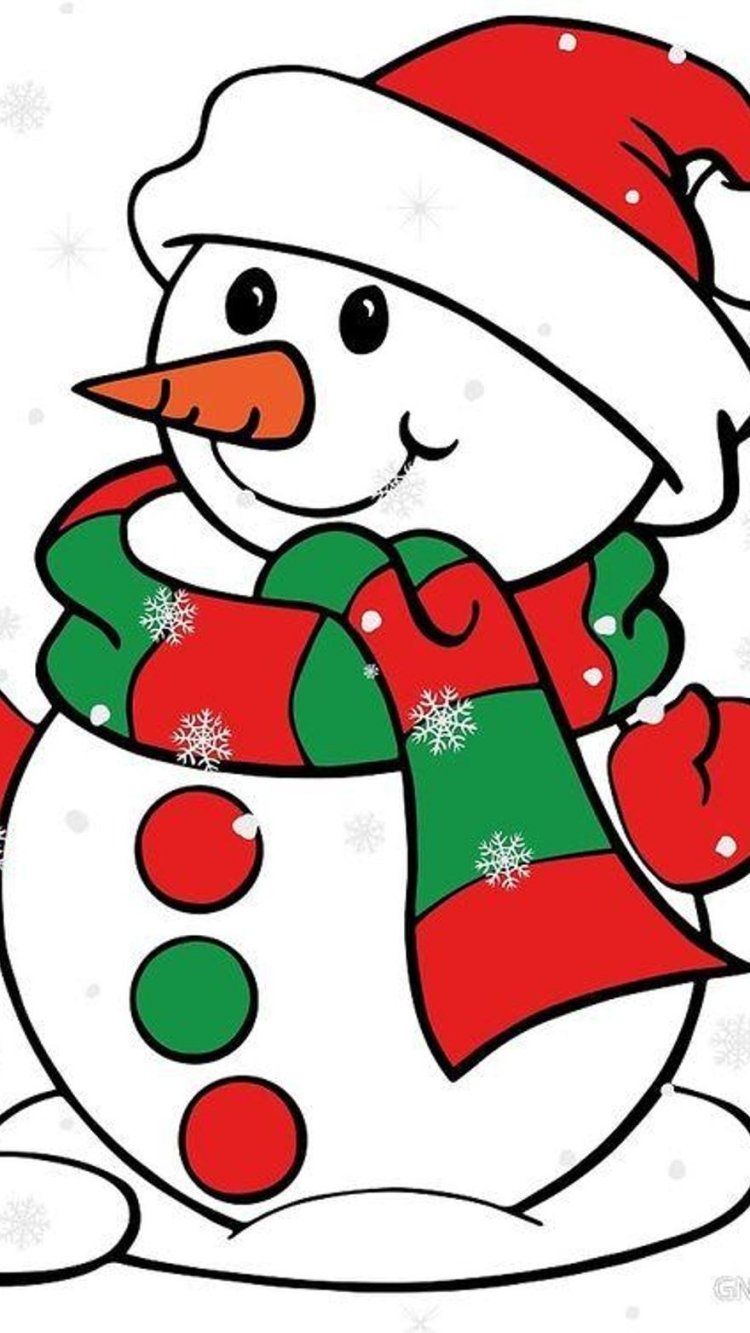 Снеговики на окна цветные