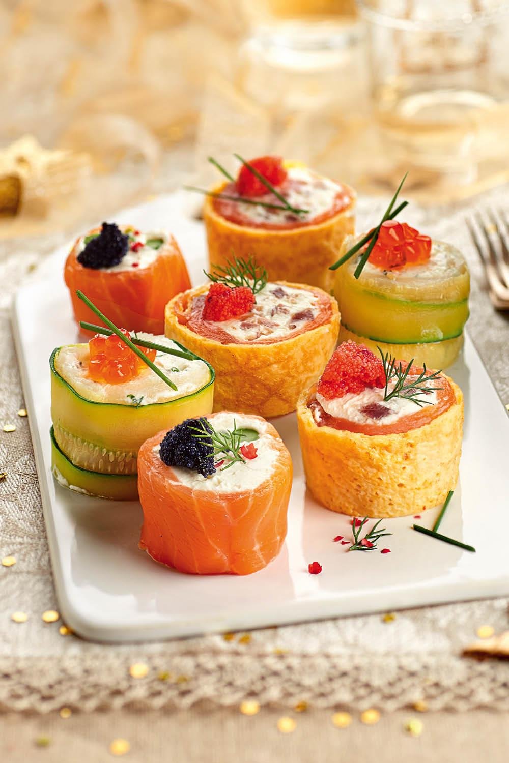 Канапе тунец в кунжуте