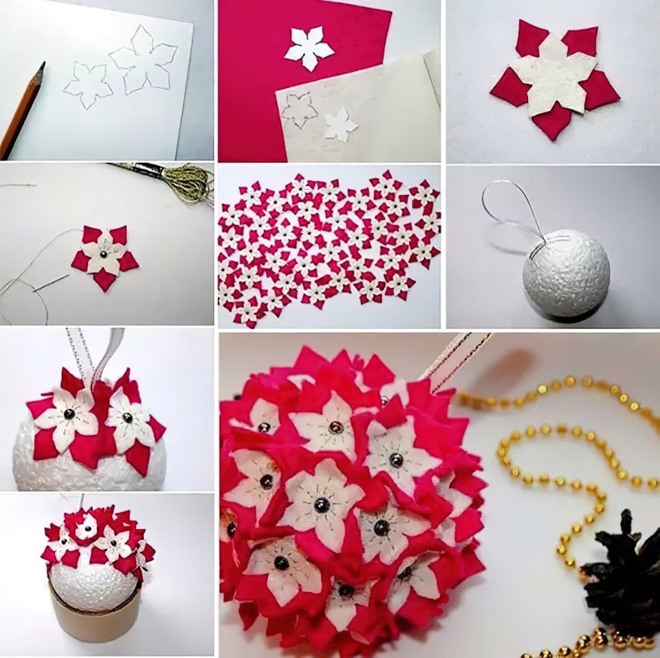 Украшение на елку своими руками пошагово