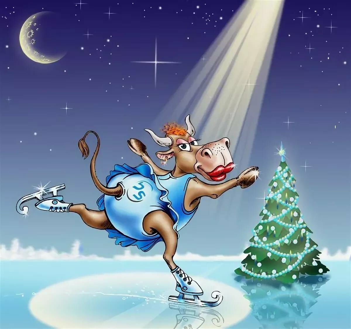 Новогодняя открытка для подруги