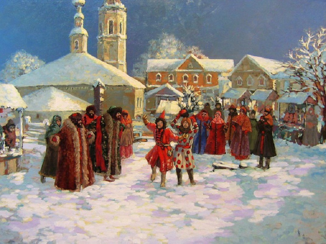 Скоморохи художник Васнецов