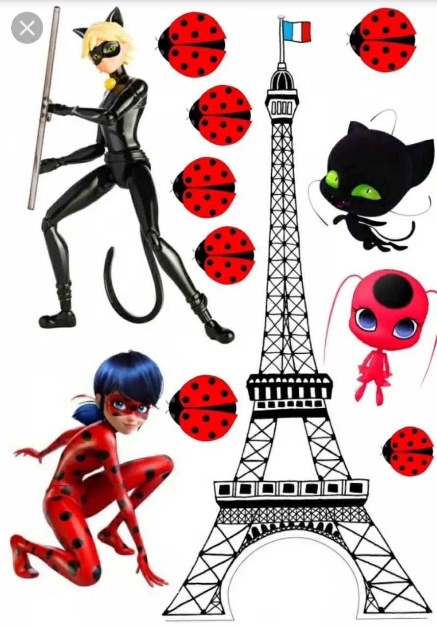 Леди баг и супер кот фотопечать на торт