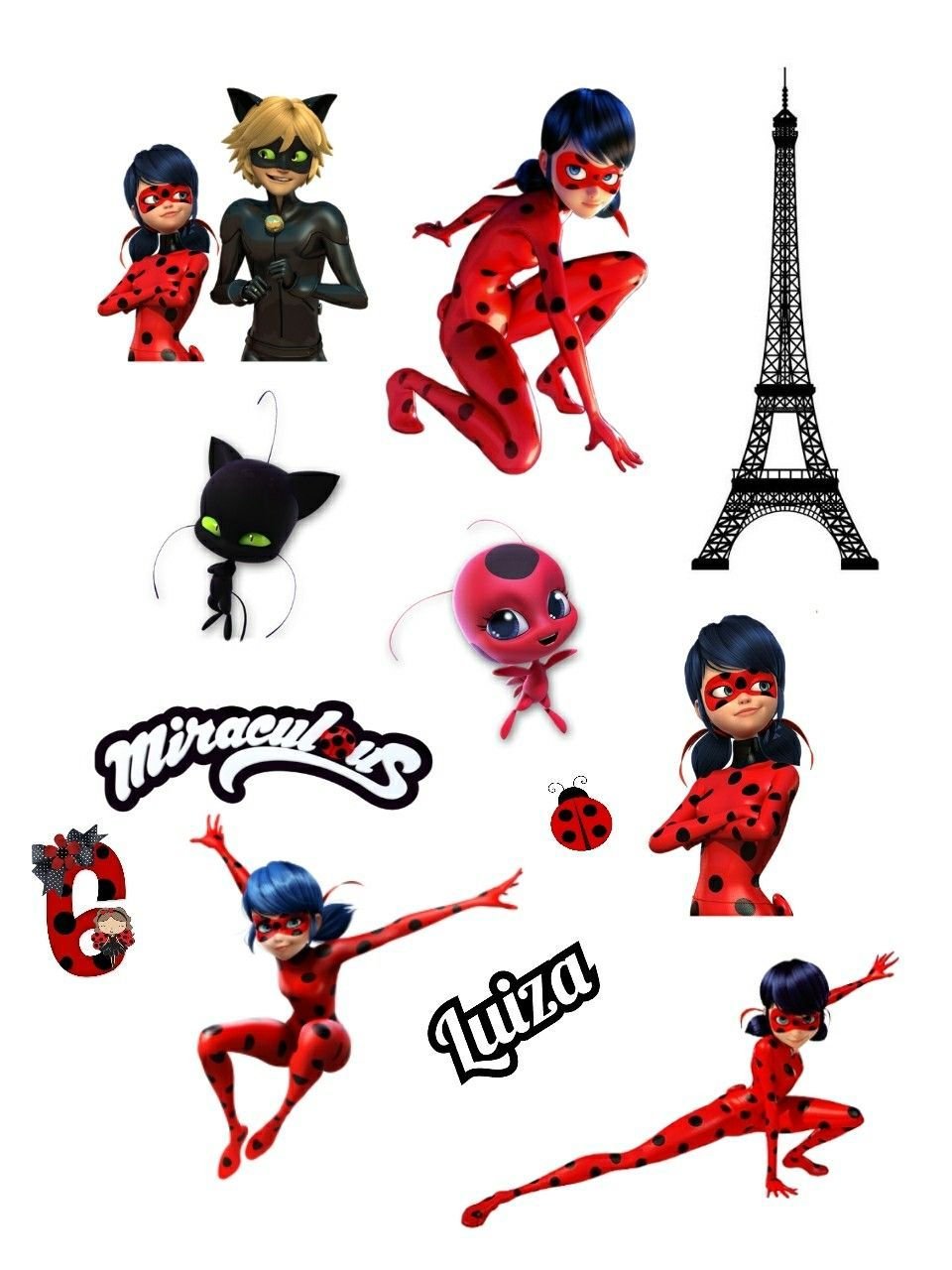 Леди баг и супер кот для печати на сахарной бумаге