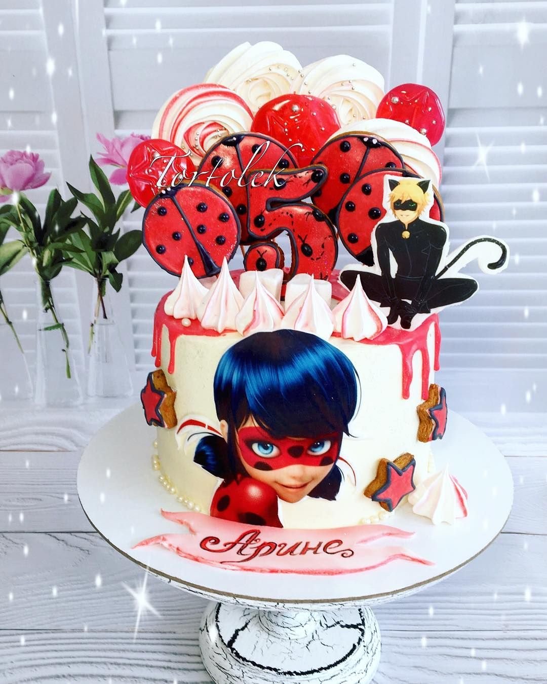 Торт леди баг и супер кот для девочки 5 лет на день рождения