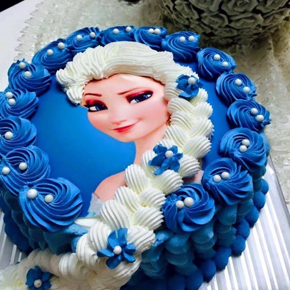 Бенто торт с Эльзой