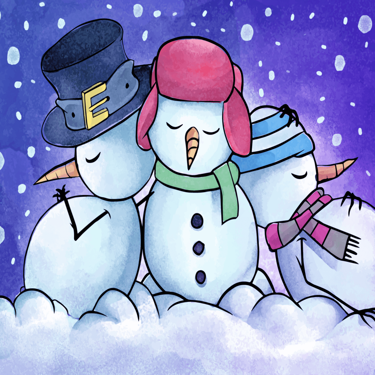 Милые новогодние скетчи