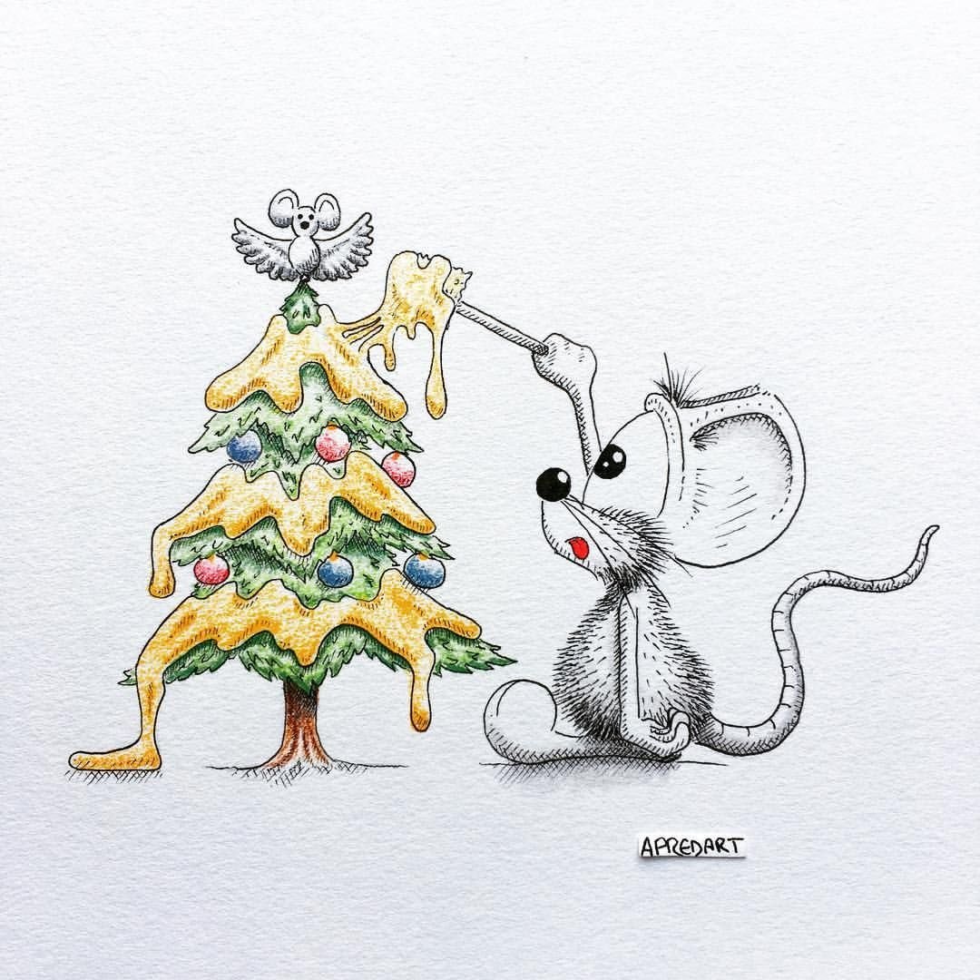 Оригинальный рисунок на новый год