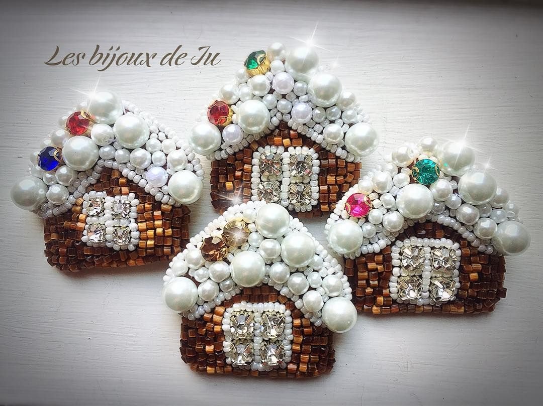 Елочные украшения из бисера