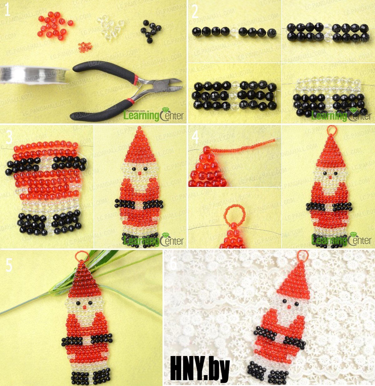 Новогодние броши из бисера